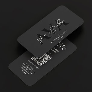 Carte De Visite Signature noire professionnelle élégante