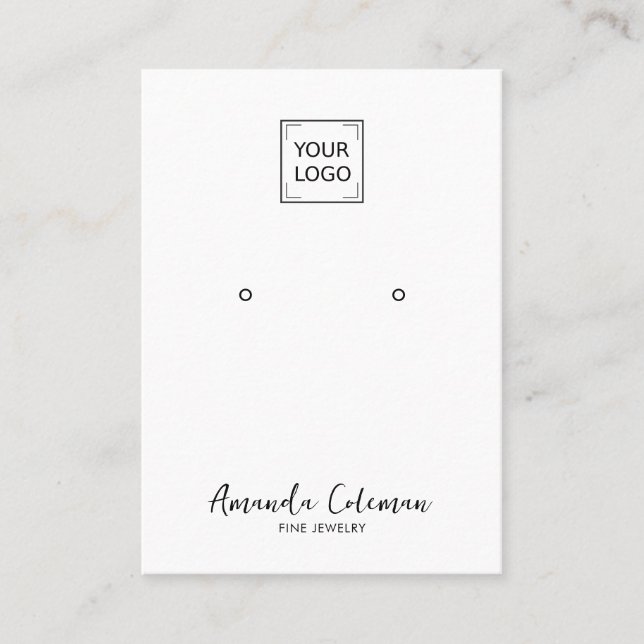 CARTE DE VISITE SIGNATURE PLAIN BLEUE DUSTY EARRY LOGO (Devant)