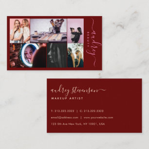 Carte De Visite Signature professionnelle de Bourgogne et d'or 6 p