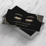 Carte De Visite Signature Script Black & Gold Marble Beauté Salon<br><div class="desc">Signature Script Black & Gold Marble Beauté Salon Carte de visite.</div>