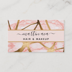 Carte De Visite Signature Script Glam Parties scintillant Marbre r