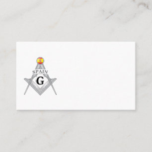 Carte De Visite Signe de franc-maçonnerie d'Espagne