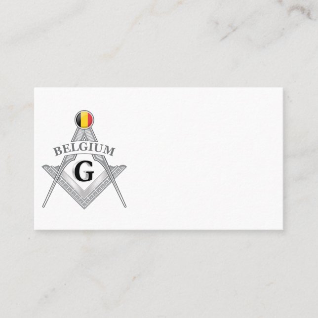 Carte De Visite Signe de la franc-maçonnerie belge (Devant)