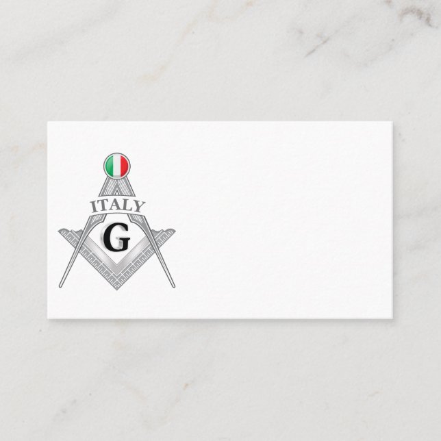 Carte De Visite Signe de la franc-maçonnerie italienne (Devant)
