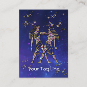 Carte De Visite Signe du zodiaque - Signe astrologique 3D Gémeaux