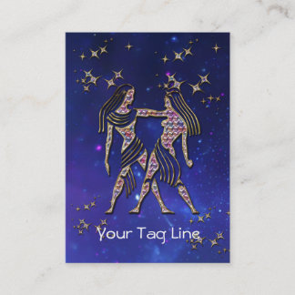 Carte De Visite Signe du zodiaque - Signe astrologique 3D Gémeaux
