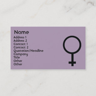 Carte De Visite Signe femelle - affaires