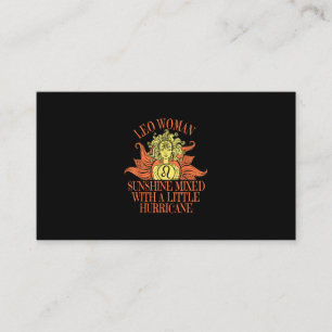 Carte De Visite Signe zodiaque de la femme Leo Juillet Août Annive