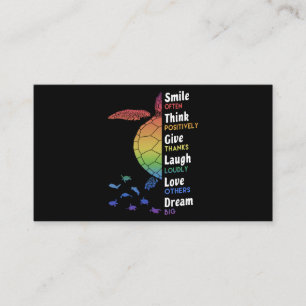 Carte De Visite Sile Souvent, Pense Positivement, Remercie