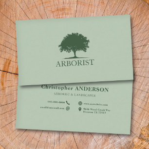 Carte De Visite Silhouette Arbre - Arboriste