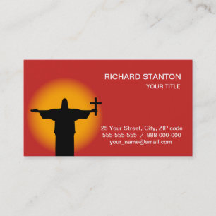 Carte De Visite Silhouette avec croix