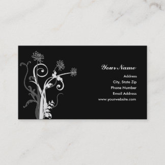 Carte De Visite Silhouette blanche et grise de maman
