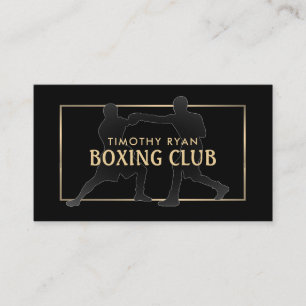 Carte De Visite Silhouette Boxing Match, Boxer, Boxer Trainer