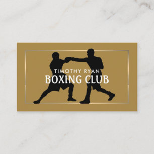 Carte De Visite Silhouette Boxing Match, Boxer, Boxer Trainer
