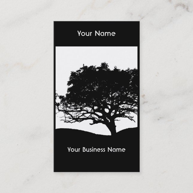 Carte De Visite Silhouette d'arbre (Devant)