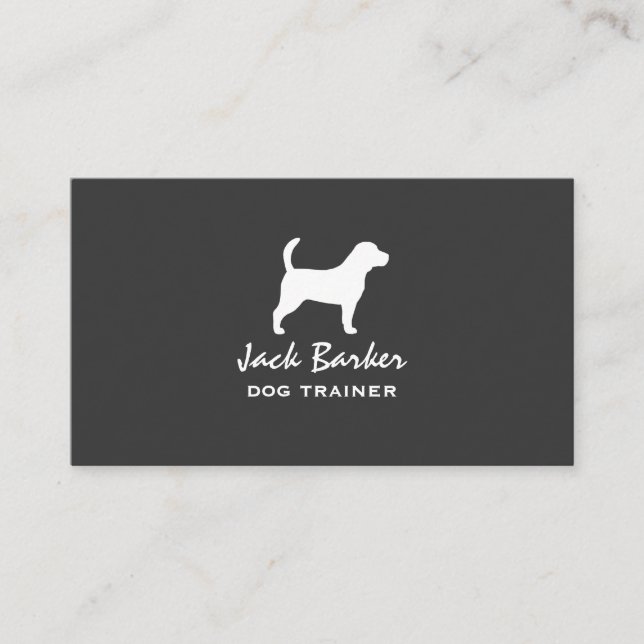 Carte De Visite Silhouette de Beagle (Devant)
