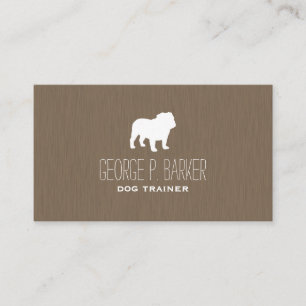 Carte De Visite Silhouette de Bouledogue Anglais