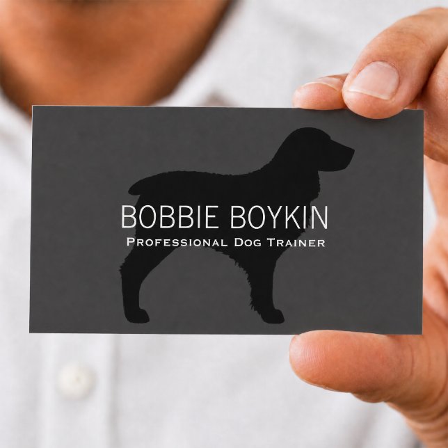 Carte De Visite Silhouette de Boykin Spaniel (Créateur téléchargé)
