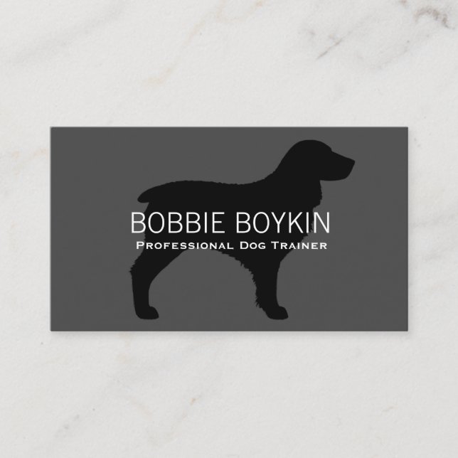 Carte De Visite Silhouette de Boykin Spaniel (Devant)