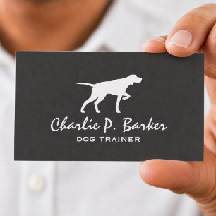 Carte de visite silhouette de chien d'arrêt