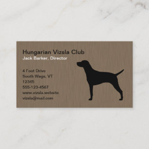 Carte De Visite Silhouette de chien de Vizsla de Hongrois