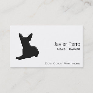 Carte De Visite Silhouette de chiwawa de chien