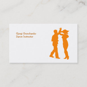 Carte De Visite Silhouette de danse de rotation de danse de