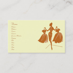 Carte De Visite Silhouette de la mode Brown