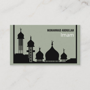 Carte De Visite Silhouette de la mosquée, islamique, religieuse