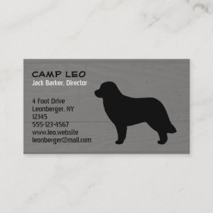 Carte De Visite Silhouette de la race des chiens Leonberger