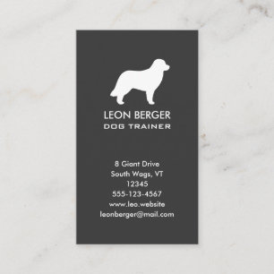 Carte De Visite Silhouette de la race des chiens Leonberger