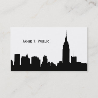 Carte De Visite Silhouette de la skyline de NYC, Empire State Bldg