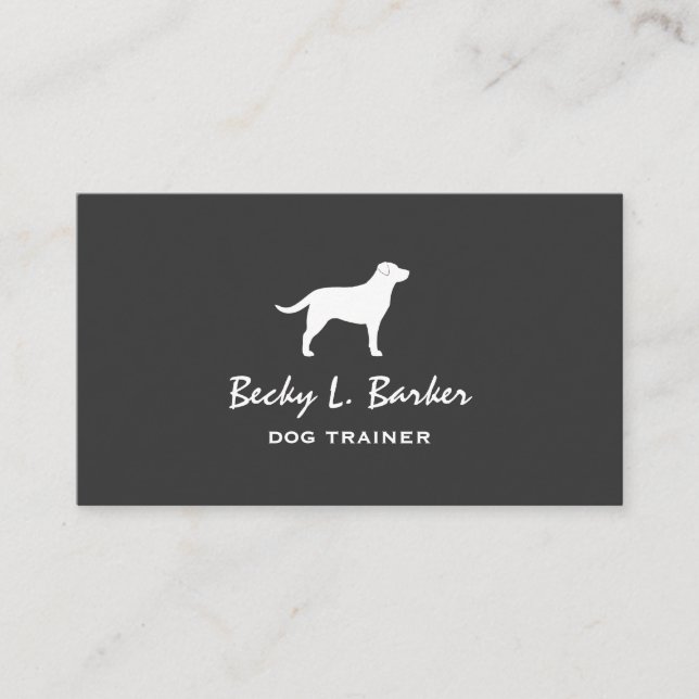 Carte De Visite Silhouette de Labrador Retriever (Devant)