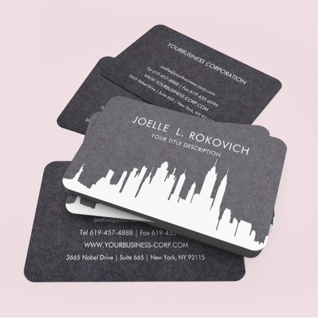 Carte De Visite Silhouette de l'horizon de NYC (Créateur téléchargé)
