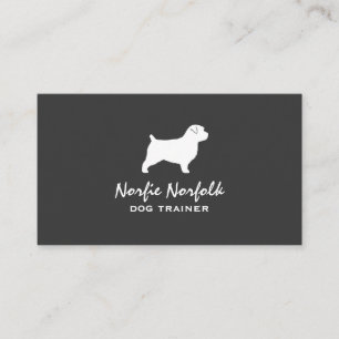 Carte De Visite Silhouette de Norfolk Terrier