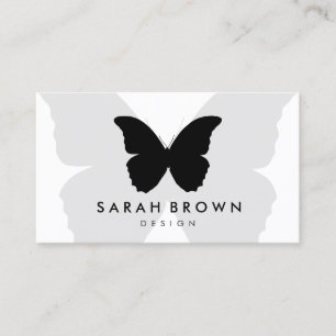 Carte De Visite Silhouette de Papillon Simplement
