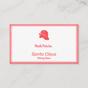 Carte De Visite Silhouette de Père Noël en détresse