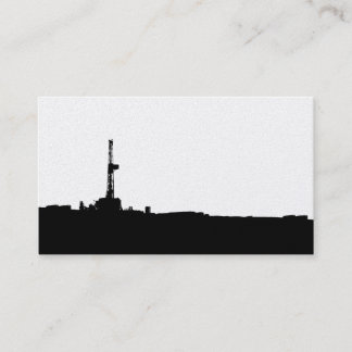 Carte De Visite Silhouette de plate-forme de forage