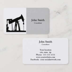 Carte De Visite Silhouette de plate-forme pétrolière professionnel