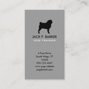 Carte De Visite Silhouette de Pug