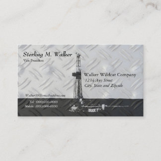 Carte de visite silhouette de rig de forage