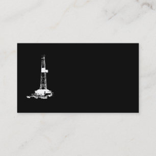 Carte de visite silhouette de rig de forage