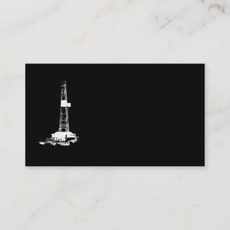 Carte de visite silhouette de rig de forage