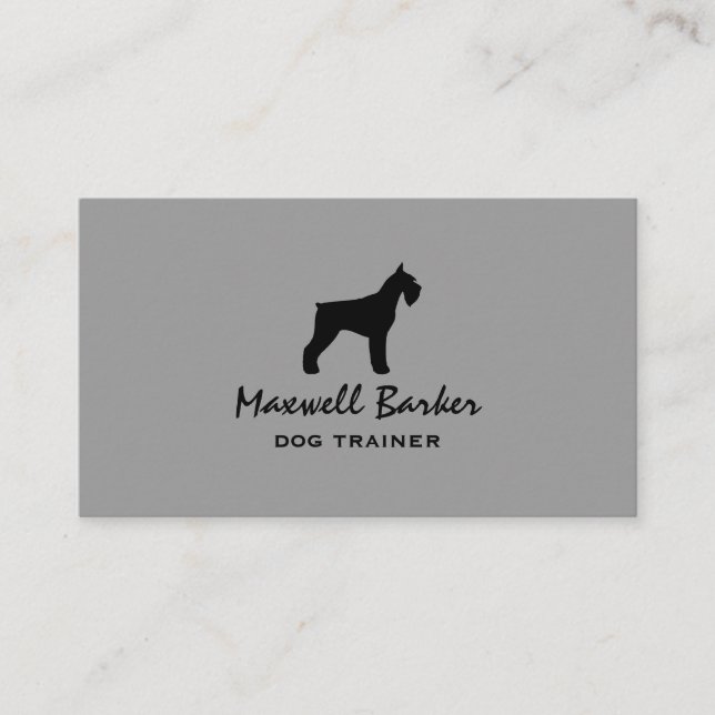 Carte De Visite Silhouette de Schnauzer géant (Devant)