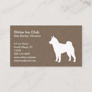 Carte De Visite Silhouette de Shiba Inu