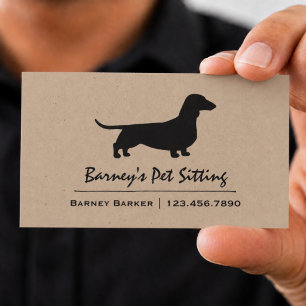 Carte De Visite Silhouette de teckel Teckel Chien saucisse