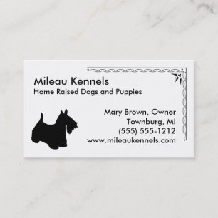 Carte De Visite Silhouette de Terrier écossais