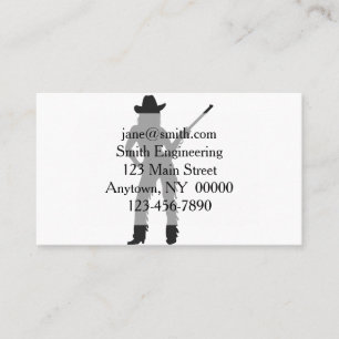 Carte De Visite Silhouette de Western Cowgirl