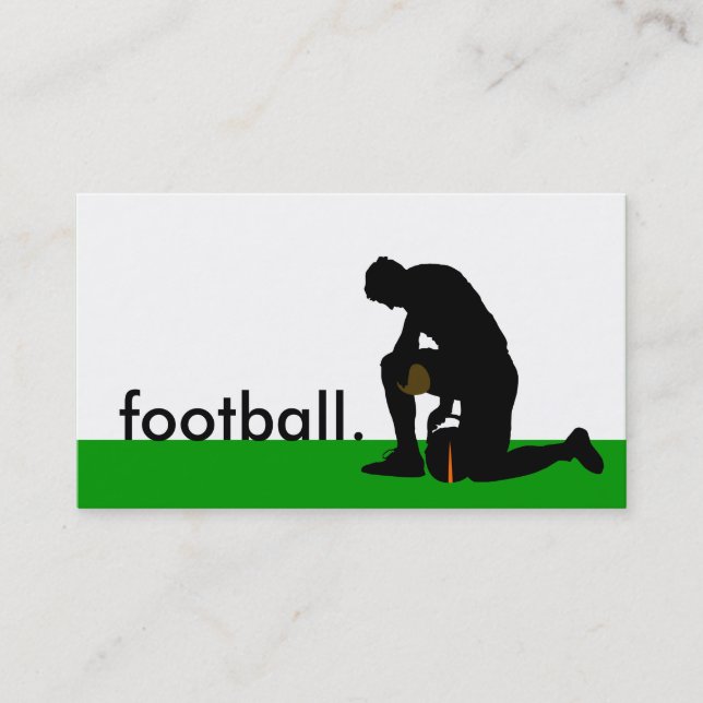 Carte De Visite silhouette du footballeur (Devant)