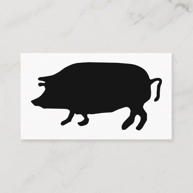 Carte De Visite Silhouette du porc (Devant)